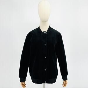 NWT Members Only Black Velvet Bomber Jacket